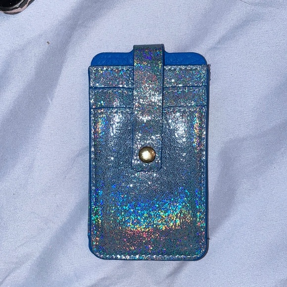 iPhone 5 Blue shimmer wallet case - Picture 1 of 2